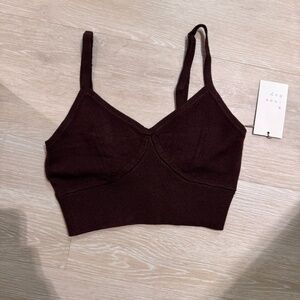 Cropped knit tank